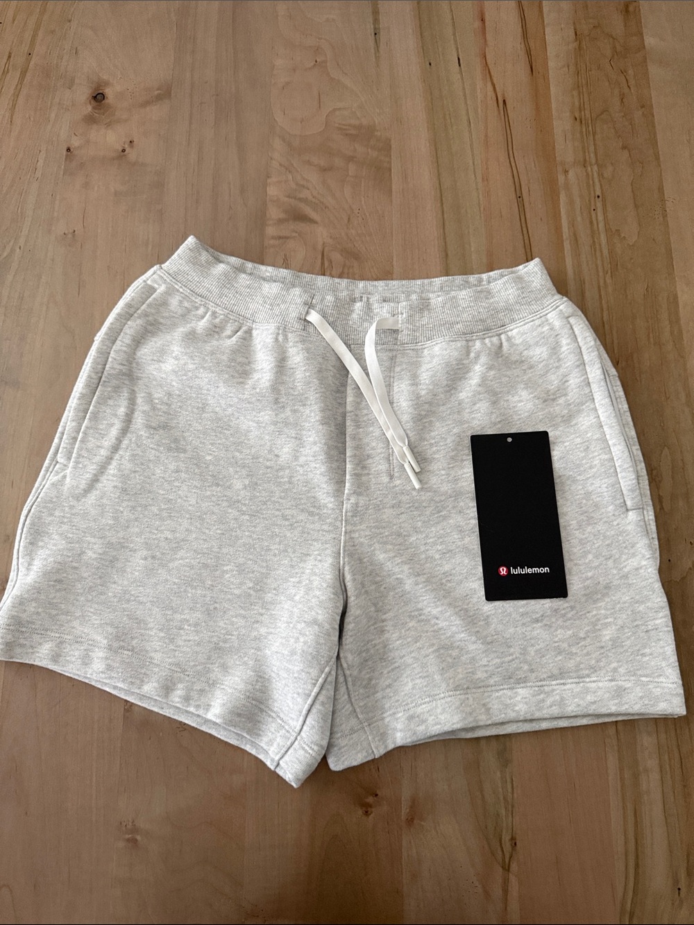 lululemon athletica Men’s Heather Light Gray Athletic Shorts